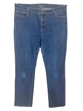 LAUREN Ralph Lauren LRL Straight Leg Denim Jeans Blue Plus Size 16W